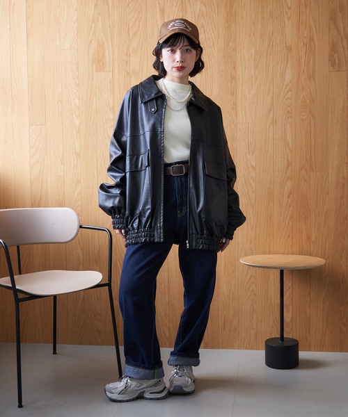 Remind me and forever(リマインドミーアンドフォーエバー)の「デニムストレートパンツ(デニムパンツ・レディース・ブラック/インディゴブルー/ブルー・MEDIUM)」の22枚目の写真