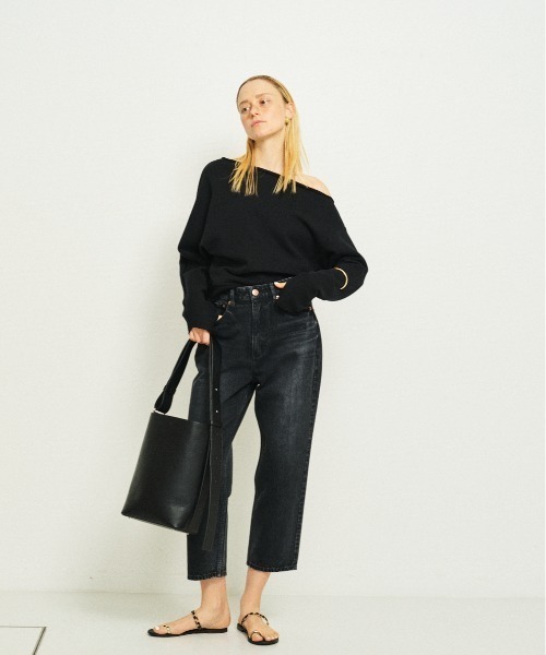 Rouge vif（ルージュヴィフ）の「オフショルスウェットプルオーバー（Tシャツ/カットソー・レディース・グレー/ブラック・フリー）」の6枚目の写真