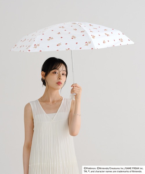 Wpc.(ダブリュピーシー)の「ポケモン 遮光いっしょにいると しあわせ ミニ 折りたたみ 晴雨兼用 日傘 Wpc.(折りたたみ傘・レディース・ホワイト/ブラック・FREE)」の8枚目の写真