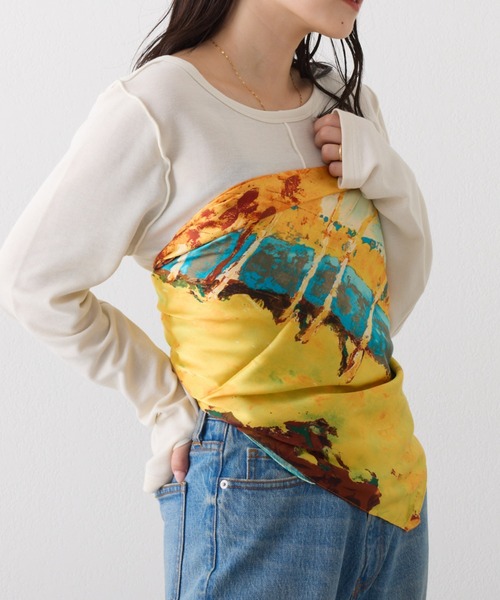 CIAOPANIC TYPY（チャオパニックティピー）の「【新色追加】【lil】アソートデザインスカーフ（バンダナ/スカーフ・レディース・イエロー/グリーン/レッド/ブラウン/ブルー/ブラック/オレンジ/グリーン系その他/ブラック系その他/ブラウン系その他/ベージュ/ブルー系その他・ONE SIZE）」の19枚目の写真