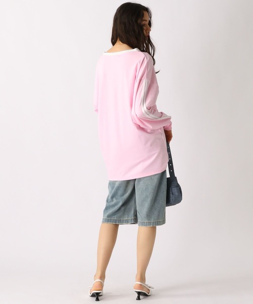 FOREVER 21(フォーエバー トゥエンティーワン)の「【2025SS】ロゴゲームシャツ(Tシャツ/カットソー・レディース・ピンク/ブルー/ネイビー・FREE)」の6枚目の写真