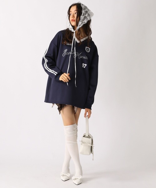 FOREVER 21(フォーエバー トゥエンティーワン)の「【2025SS】ロゴゲームシャツ(Tシャツ/カットソー・レディース・ピンク/ブルー/ネイビー・FREE)」の10枚目の写真