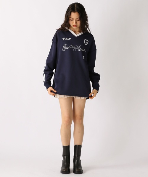 FOREVER 21(フォーエバー トゥエンティーワン)の「【2025SS】ロゴゲームシャツ(Tシャツ/カットソー・レディース・ピンク/ブルー/ネイビー・FREE)」の14枚目の写真