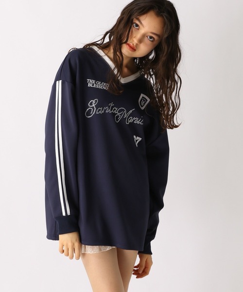 FOREVER 21(フォーエバー トゥエンティーワン)の「【2025SS】ロゴゲームシャツ(Tシャツ/カットソー・レディース・ピンク/ブルー/ネイビー・FREE)」の17枚目の写真