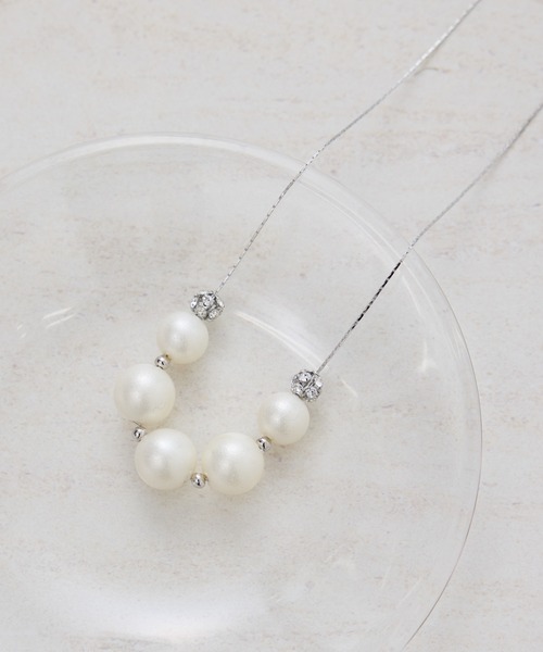 ROPE' PICNIC（ロペピクニック）の「ロンデル×パールネックレス（ネックレス・レディース・シルバー/ゴールド・FREE）」の2枚目の写真