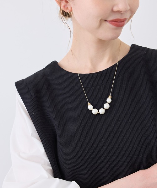 ROPE' PICNIC（ロペピクニック）の「ロンデル×パールネックレス（ネックレス・レディース・シルバー/ゴールド・FREE）」の12枚目の写真