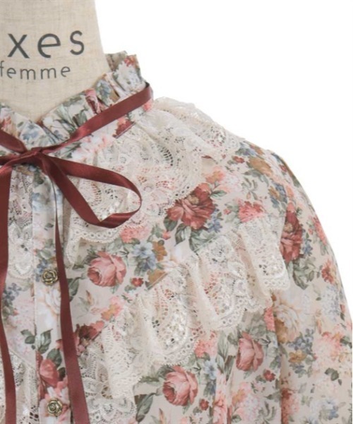 axes femme(アクシーズファム)の「フラワーガーデン柄ブラウス(シャツ/ブラウス・レディース・ブラック/キナリ/ミント・FREE)」の20枚目の写真