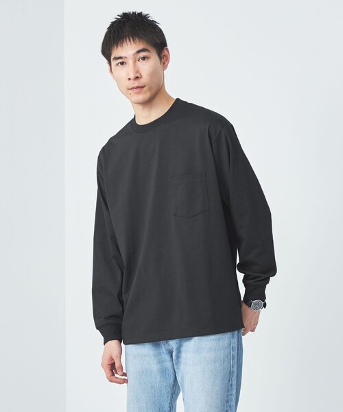 green label relaxing(グリーンレーベルリラクシング)の「ドライ ジャージ クルーネック Tシャツ -吸水速乾-(Tシャツ/カットソー・メンズ・ホワイト/オレンジ/ブラック・S/XXL/XL/L/M)」の8枚目の写真