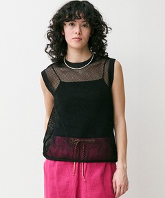 メッシュノースリーブタンクトップ
