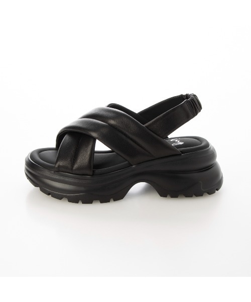 ing（イング）の「厚底クロスベルトスポーツサンダル（サンダル・レディース・ベージュ/ブラック・M/L/S）」の5枚目の写真