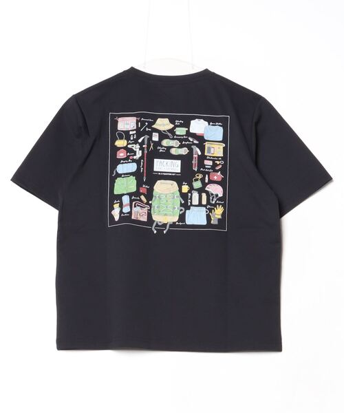 TIGORA（ティゴラ）の「ティゴラ TIGORA グラフィック半袖T パッキングリスト（Tシャツ/カットソー・レディース・ブラック/オフホワイト・S/M/L/XL）」の3枚目の写真