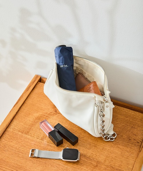 Waterfront（ウォーターフロント）の「NEW極軽カーボン UVブロック 50cm　日傘　雨傘　兼用（折りたたみ傘・レディース・ピンク/ホワイト×パープル/ベージュ系/ネイビー/ベージュ/ミント/ブルー系その他/ネイビー系/ブラック/ライトブルー・FREE）」の22枚目の写真