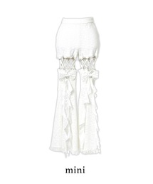 AVENCHUMU（アバンチュウム）の「Open lace up lace flare pants（その他パンツ）」