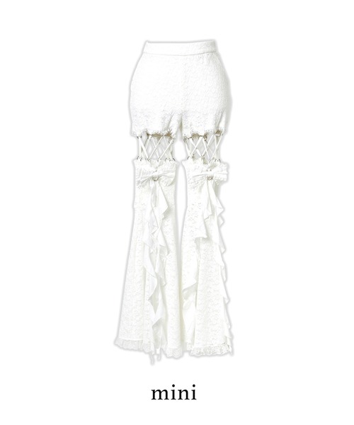 アバンチュウム Open lace up lace flare pants Open lace up lace flare pants – AVENCHUMU （アバンチュウム）
