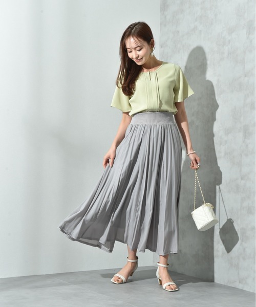 INTERPLANET（インタープラネット）の「【接触冷感・UV】ポーラメタルパーツタックブラウス（シャツ/ブラウス・レディース・ブラック/オフホワイト/ブルー/イエロー・FREE）」の17枚目の写真