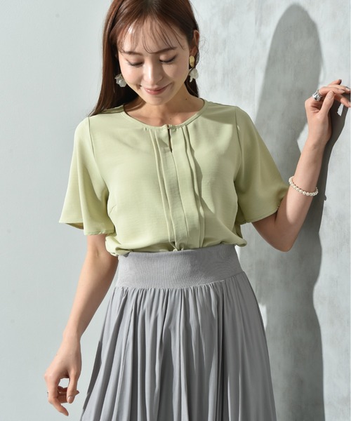 INTERPLANET（インタープラネット）の「【接触冷感・UV】ポーラメタルパーツタックブラウス（シャツ/ブラウス・レディース・ブラック/オフホワイト/ブルー/イエロー・FREE）」の19枚目の写真