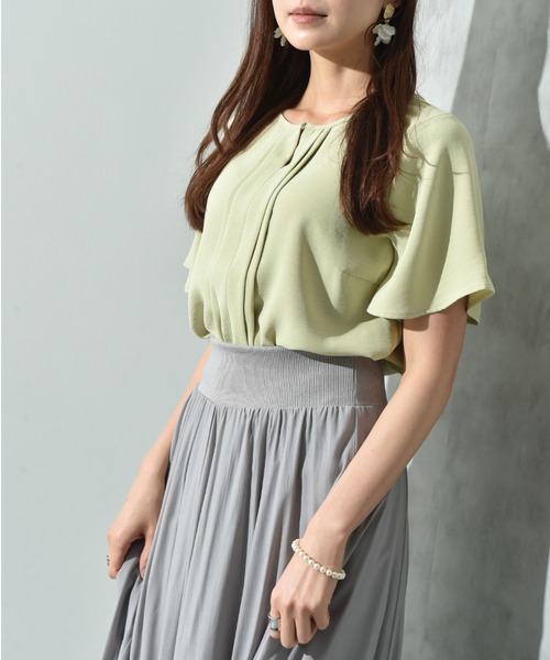 INTERPLANET（インタープラネット）の「【接触冷感・UV】ポーラメタルパーツタックブラウス（シャツ/ブラウス・レディース・ブラック/オフホワイト/ブルー/イエロー・FREE）」の22枚目の写真