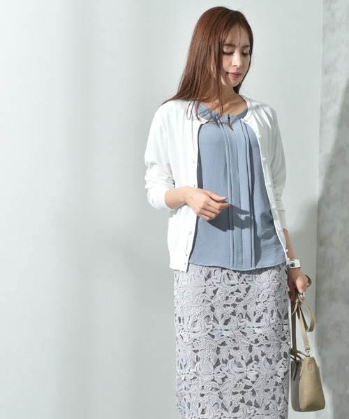 INTERPLANET（インタープラネット）の「【接触冷感・UV】ポーラメタルパーツタックブラウス（シャツ/ブラウス・レディース・ブラック/オフホワイト/ブルー/イエロー・FREE）」の11枚目の写真