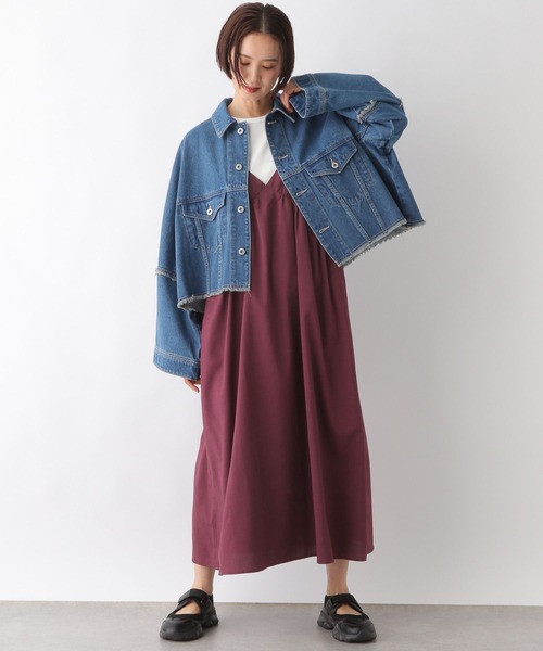 LEPSIM(レプシィム)の「2WAYギャザーキャミワンピース 321316(ワンピース・レディース・ブラウン/レッド/ブラック・FREE)」の7枚目の写真