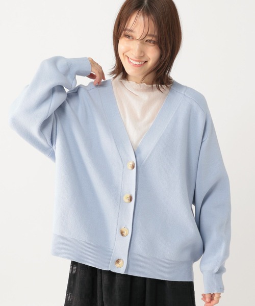 studio CLIP（スタディオクリップ）の「12ゲージVネックカーディガン（カーディガン/ボレロ・レディース・ライトブルー/ピンク/ネイビー・FREE）」の17枚目の写真