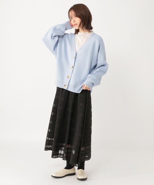 studio CLIP（スタディオクリップ）の「12ゲージVネックカーディガン（カーディガン/ボレロ・レディース・ライトブルー/ピンク/ネイビー・FREE）」の19枚目の写真