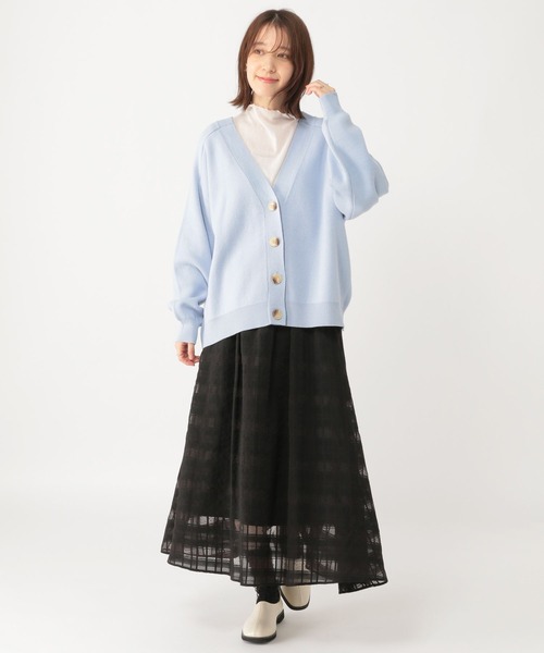 studio CLIP（スタディオクリップ）の「12ゲージVネックカーディガン（カーディガン/ボレロ・レディース・ライトブルー/ピンク/ネイビー・FREE）」の20枚目の写真