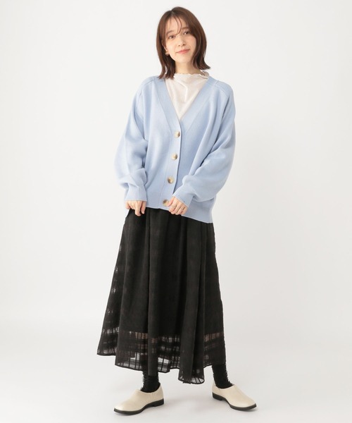 studio CLIP（スタディオクリップ）の「12ゲージVネックカーディガン（カーディガン/ボレロ・レディース・ライトブルー/ピンク/ネイビー・FREE）」の21枚目の写真