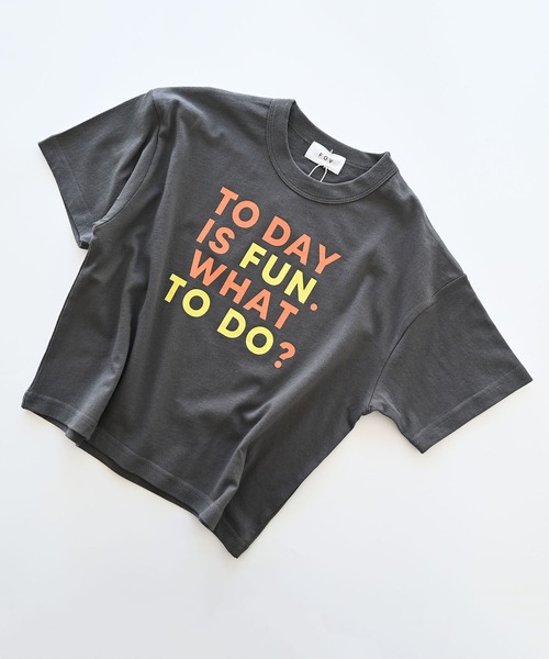 FOV(フォブ)の「フォブ TODAYISFUN Tシャツ(Tシャツ/カットソー・キッズ・ホワイト/ブルー/チャコールグレー・L/XL/M/S)」の12枚目の写真