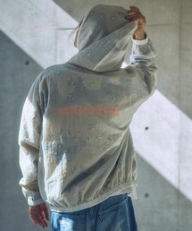 ADAMPATEK/sheer mesh camouflage hooded blouson/メッシュxカモフラフーデッドブルゾン