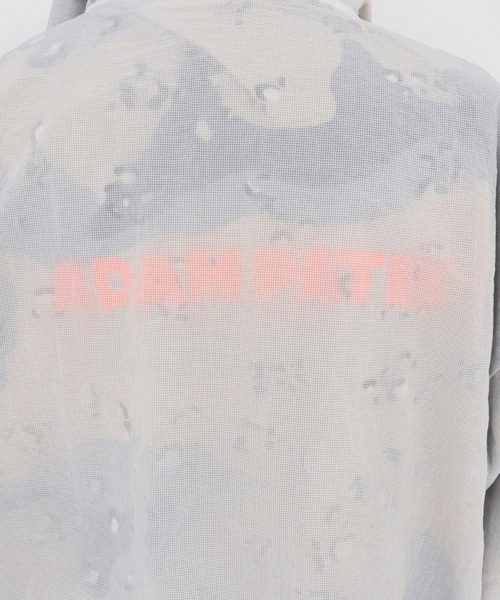 ADAM PATEK（アダムパテック）の「ADAMPATEK/sheer mesh camouflage hooded blouson/メッシュｘカモフラフーデッドブルゾン（マウンテンパーカー・メンズ・ホワイト/ブラック・1/2）」の4枚目の写真