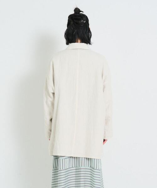 conges payes ADIEU TRISTESSE(コンジェ ペイエ アデュートリステス)の「リバーシブルバルカラーコート(ステンカラーコート・レディース・ネイビー/アイボリー・38)」の11枚目の写真