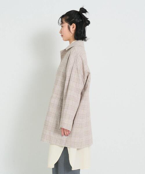 conges payes ADIEU TRISTESSE(コンジェ ペイエ アデュートリステス)の「リバーシブルバルカラーコート(ステンカラーコート・レディース・ネイビー/アイボリー・38)」の16枚目の写真