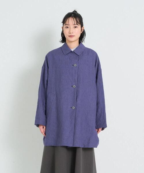 conges payes ADIEU TRISTESSE(コンジェ ペイエ アデュートリステス)の「リバーシブルバルカラーコート(ステンカラーコート・レディース・ネイビー/アイボリー・38)」の22枚目の写真