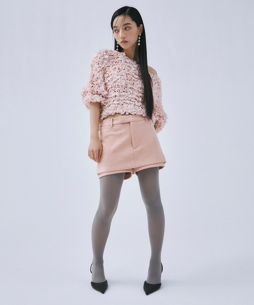 EIMY ISTOIRE（エイミーイストワール）の「テープヤーンハンドニット（ニット/セーター・レディース・ピンク/サックスブルー/ホワイト・F）」の7枚目の写真