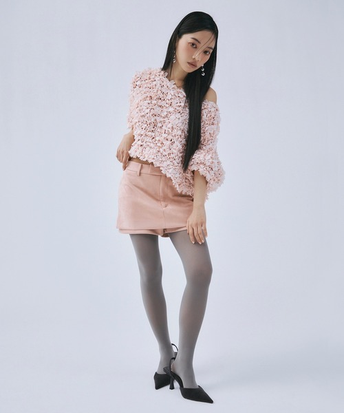 EIMY ISTOIRE（エイミーイストワール）の「テープヤーンハンドニット（ニット/セーター・レディース・ピンク/サックスブルー/ホワイト・F）」の9枚目の写真