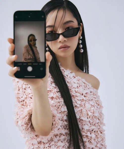 EIMY ISTOIRE（エイミーイストワール）の「テープヤーンハンドニット（ニット/セーター・レディース・ピンク/サックスブルー/ホワイト・F）」の12枚目の写真