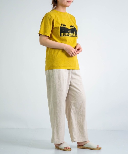 D.M.G.（ドミンゴ）の「[ D.M.G / ディーエムジー ] US天竺 SSプリントTee 【RP PHOTO】（Tシャツ/カットソー・レディース・マスタード/ブラック/ホワイト・S/M）」の16枚目の写真