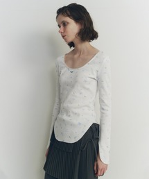 SORIN（ソリン　）の「Tattoo Print U Neck Waffle Top（Tシャツ/カットソー）」