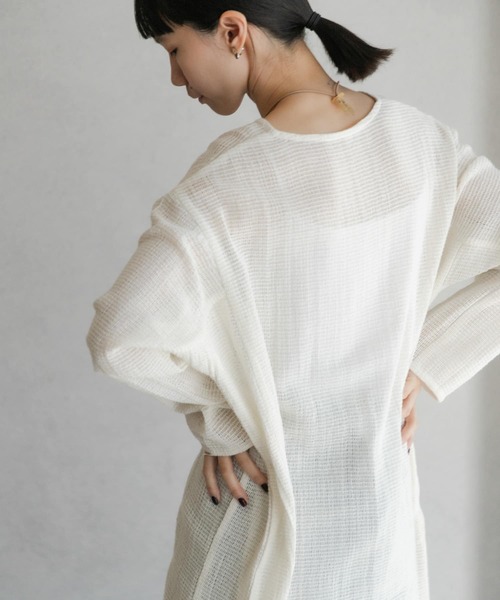 URBAN RESEARCH DOORS（アーバンリサーチドアーズ）の「メッシュワンピース（ワンピース・レディース・ホワイト/ベージュ・MEDIUM）」の6枚目の写真