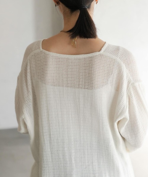 URBAN RESEARCH DOORS（アーバンリサーチドアーズ）の「メッシュワンピース（ワンピース・レディース・ホワイト/ベージュ・MEDIUM）」の8枚目の写真