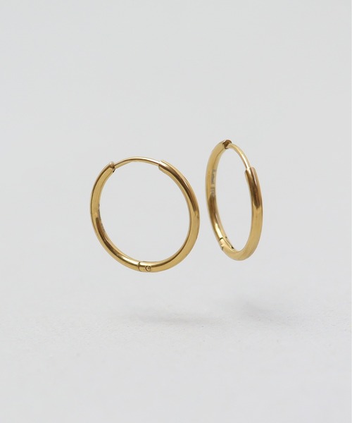 ieLS(イエルズ)の「金属アレルギー対応「ieLS」ステンレス フープピアス(ピアス(両耳用)・メンズ・シルバー/ゴールド/ピンクゴールド・ONE SIZE)」の4枚目の写真