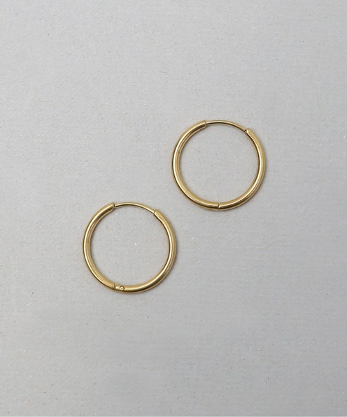 ieLS(イエルズ)の「金属アレルギー対応「ieLS」ステンレス フープピアス(ピアス(両耳用)・メンズ・シルバー/ゴールド/ピンクゴールド・ONE SIZE)」の5枚目の写真