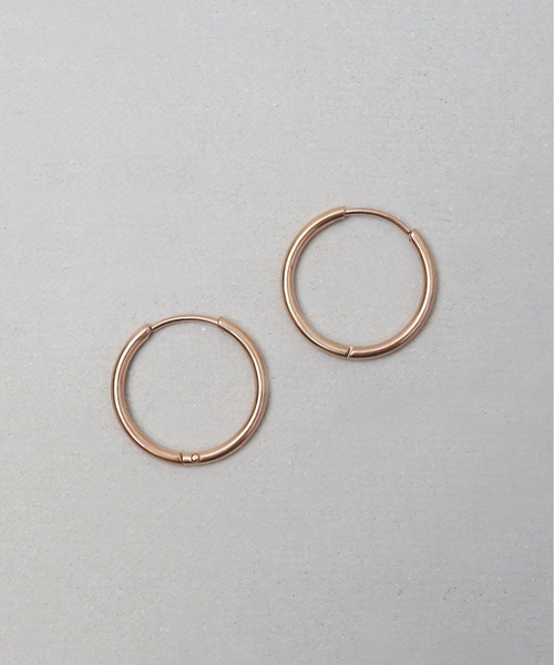 ieLS(イエルズ)の「金属アレルギー対応「ieLS」ステンレス フープピアス(ピアス(両耳用)・メンズ・シルバー/ゴールド/ピンクゴールド・ONE SIZE)」の7枚目の写真