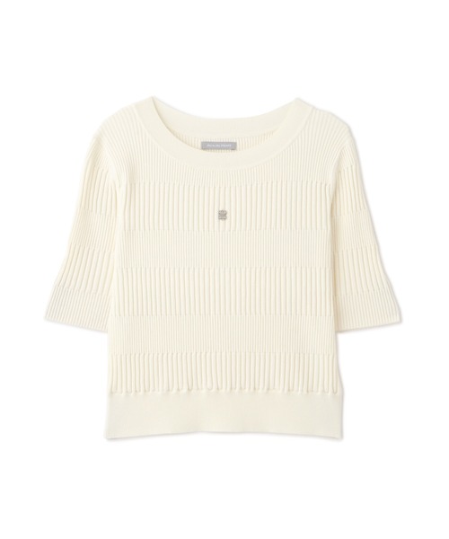 JILL by JILL STUART(ジルバイジルスチュアート)の「◇ランダムリブニットトップス(ニット/セーター・レディース・ブラック/ホワイト系その他/ピンク・FREE)」の6枚目の写真