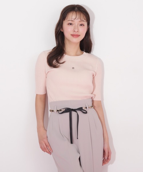 JILL by JILL STUART(ジルバイジルスチュアート)の「◇ランダムリブニットトップス(ニット/セーター・レディース・ブラック/ホワイト系その他/ピンク・FREE)」の15枚目の写真