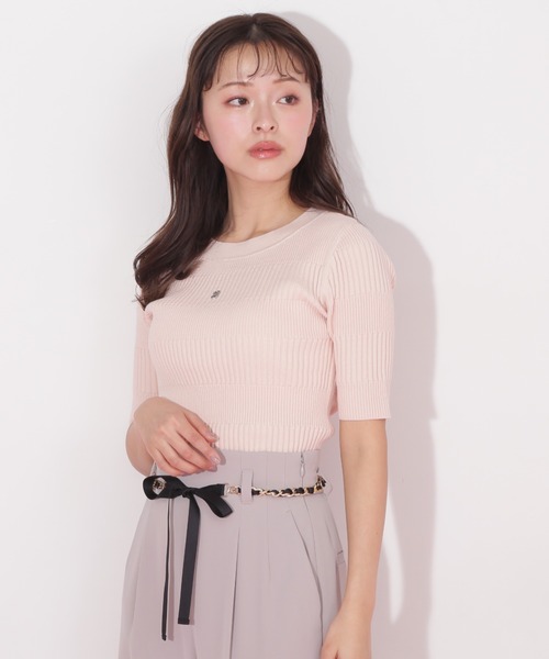 JILL by JILL STUART(ジルバイジルスチュアート)の「◇ランダムリブニットトップス(ニット/セーター・レディース・ブラック/ホワイト系その他/ピンク・FREE)」の16枚目の写真