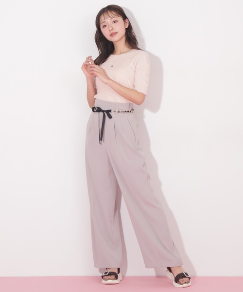 JILL by JILL STUART(ジルバイジルスチュアート)の「◇ランダムリブニットトップス(ニット/セーター・レディース・ブラック/ホワイト系その他/ピンク・FREE)」の18枚目の写真