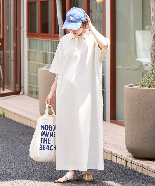 FREAK'S STORE」 半袖ワンピース MEDIUM グリーン レディース