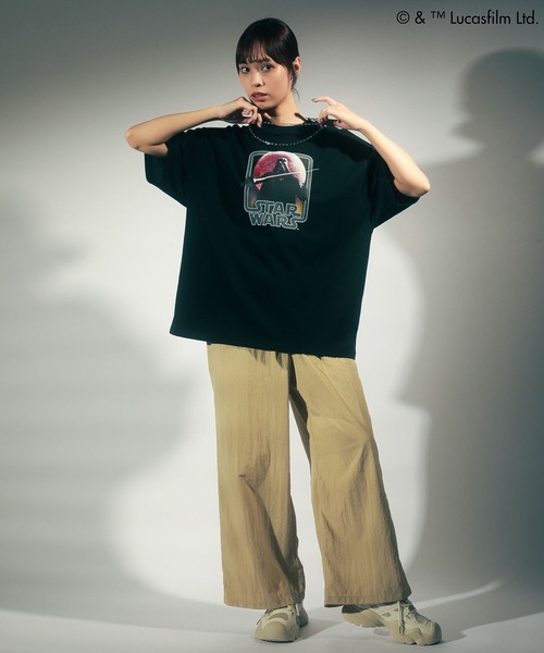 STAR WARS(スターウォーズ)の「STAR WARS/グラフィック半袖BIGTEE(Tシャツ/カットソー・レディース・ブラック/クリーム/オートミール/ホワイト・FREE)」の7枚目の写真