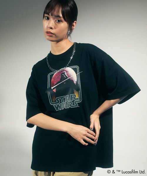 STAR WARS(スターウォーズ)の「STAR WARS/グラフィック半袖BIGTEE(Tシャツ/カットソー・レディース・ブラック/クリーム/オートミール/ホワイト・FREE)」の9枚目の写真
